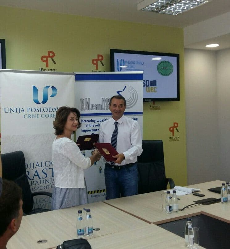 UPCG i Udruženje zaštite na radu potpisali Memorandum o saradnji UPCG i Udruženje zaštite na radu potpisali Memorandum o saradnji