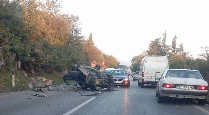 Težak udes na putu Podgorica - Budva (FOTO) Težak udes na putu Podgorica - Budva (FOTO)