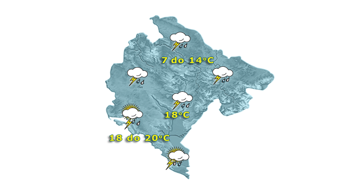 Danas pljuskovi i grmljavina, sjutra drugačija priča Danas pljuskovi i grmljavina, sjutra drugačija priča