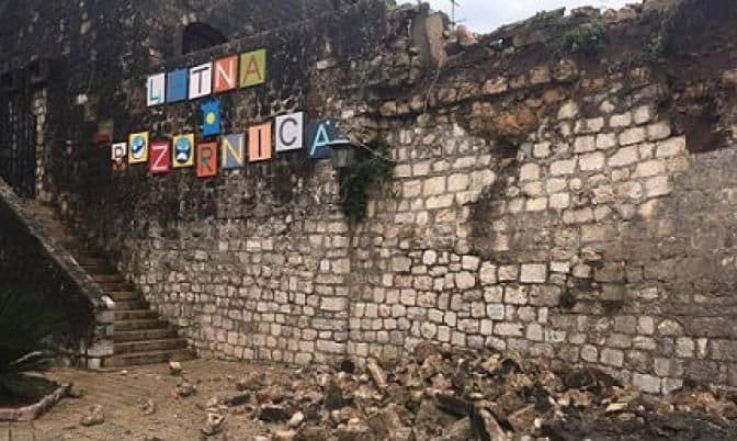 Kotor: Obrušen dio bedema na Parilu Kotor: Obrušen dio bedema na Parilu