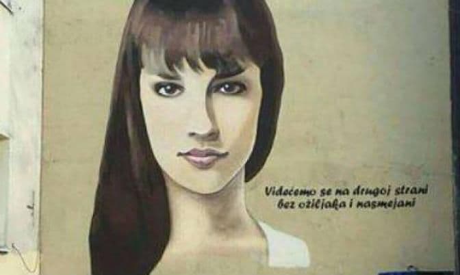 Drugovi napravili mural u znak sjećanja na Kseniju Brković Drugovi napravili mural u znak sjećanja na Kseniju Brković