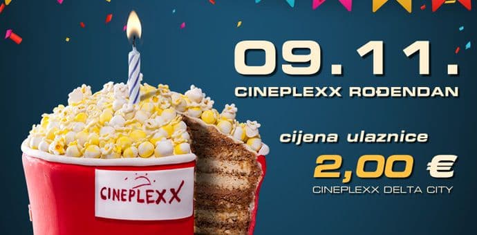 ROĐENDAN CINEPLEXXA: Bioskopske ulaznice po cijeni od dva eura! ROĐENDAN CINEPLEXXA: Bioskopske ulaznice po cijeni od dva eura!