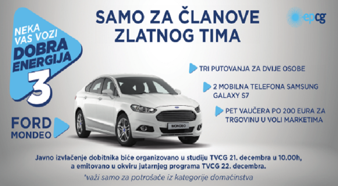 EPCG pokreće nagradnu igru "Neka vas vozi dobra energija 3" EPCG pokreće nagradnu igru "Neka vas vozi dobra energija 3"