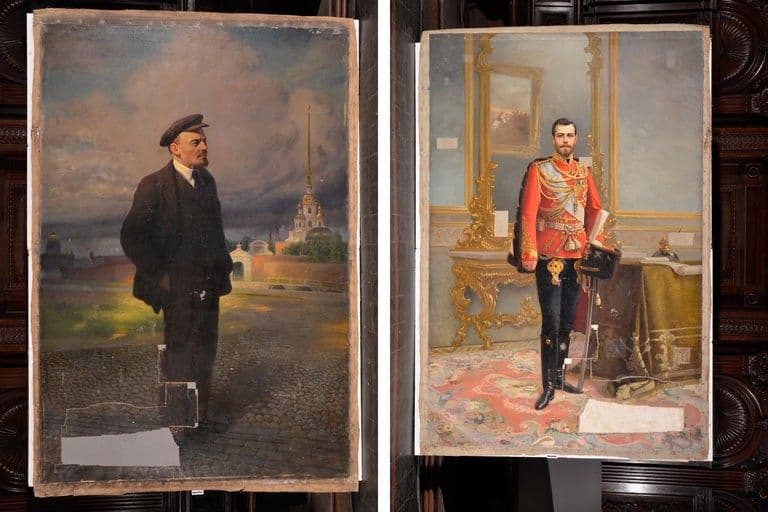 Portret Nikolaja II bio sakriven ispod Lenjinovog Portret Nikolaja II bio sakriven ispod Lenjinovog