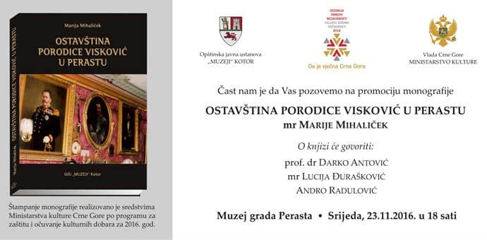 Promocija monografije "Ostavština porodice Visković u Perastu" Promocija monografije "Ostavština porodice Visković u Perastu"