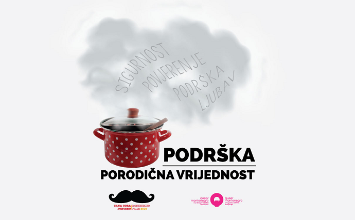 Podrška – Porodična vrijednost slogan četvrtog Montenegro Prajda Podrška – Porodična vrijednost slogan četvrtog Montenegro Prajda