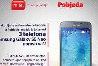 NAGRADNA IGRA POBJEDE: Čitaocima tri telefona Samsung Galaxy S5 Neo sa pretplatama