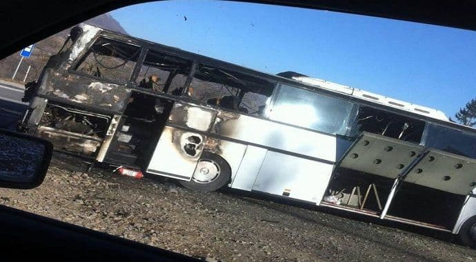 Zapalio se autobus plavske firme ''Elan Company'' Zapalio se autobus plavske firme ''Elan Company''