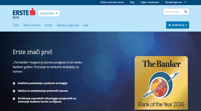Erste banka predstavila redizajniranu i unaprijeđenu internet stranicu Erste banka predstavila redizajniranu i unaprijeđenu internet stranicu