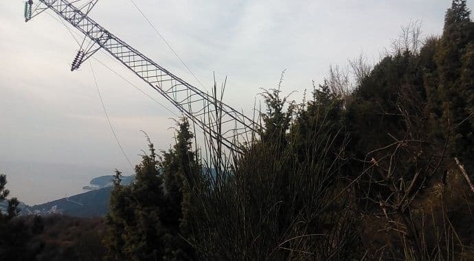 CGES: Zbog obrušene stijene dalekovod ''Podgorica 2 – Budva'' van pogona CGES: Zbog obrušene stijene dalekovod ''Podgorica 2 – Budva'' van pogona