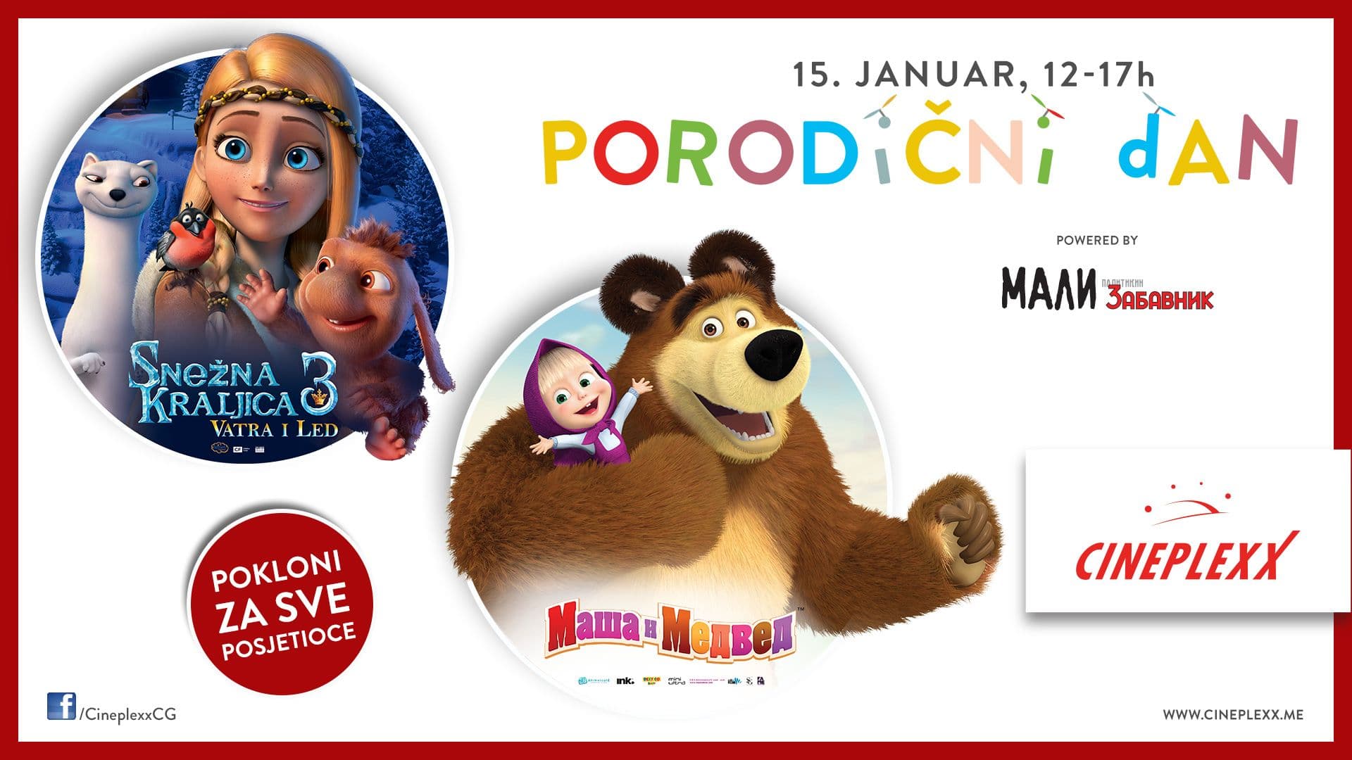 Porodični dan u Cineplexxu uz film “Maša i medvjed: Nove avanture” Porodični dan u Cineplexxu uz film “Maša i medvjed: Nove avanture”