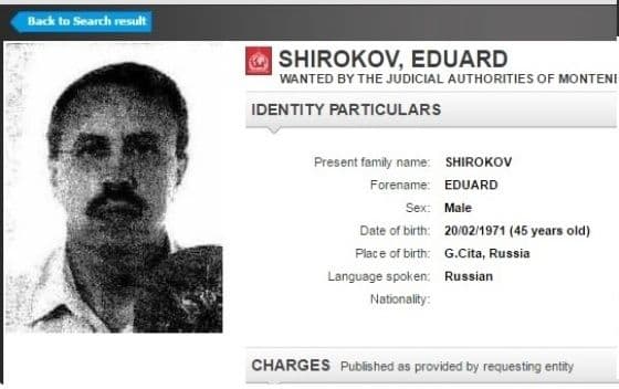 Širokov osumnjičen za pripremanje likvidacije Mila Đukanovića Širokov osumnjičen za pripremanje likvidacije Mila Đukanovića