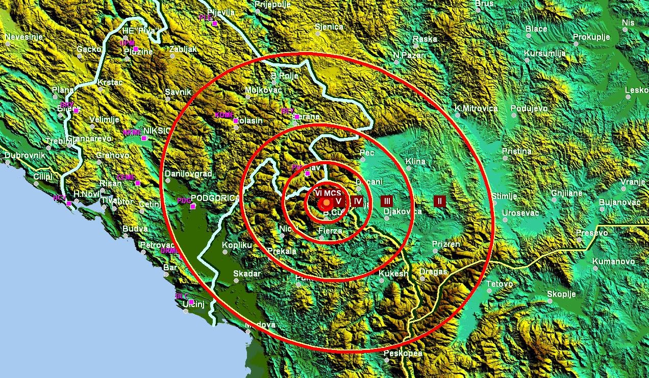 Zemljotres srednje jačine potresao Albaniju, osjetio se i u Crnoj Gori Zemljotres srednje jačine potresao Albaniju, osjetio se i u Crnoj Gori