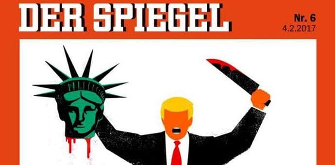 Obezglavljivanje demokratije: "Špigel" na meti kritika zbog karikature Trampa Obezglavljivanje demokratije: "Špigel" na meti kritika zbog karikature Trampa