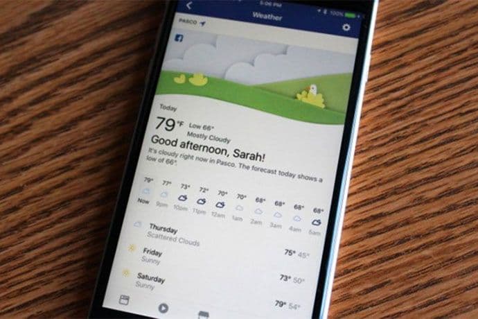 Fejsbuk dodaje alatku za vremensku prognozu Fejsbuk dodaje alatku za vremensku prognozu