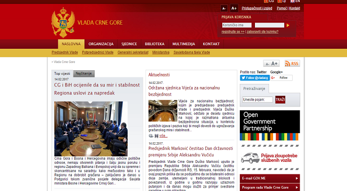 Veb portal Vlade Crne Gore izložen ''DDoS'' napadima Veb portal Vlade Crne Gore izložen ''DDoS'' napadima