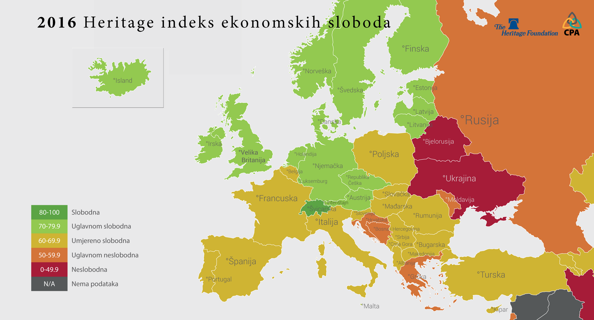 HERITAGE: Pogoršanje u ekonomskim slobodama HERITAGE: Pogoršanje u ekonomskim slobodama