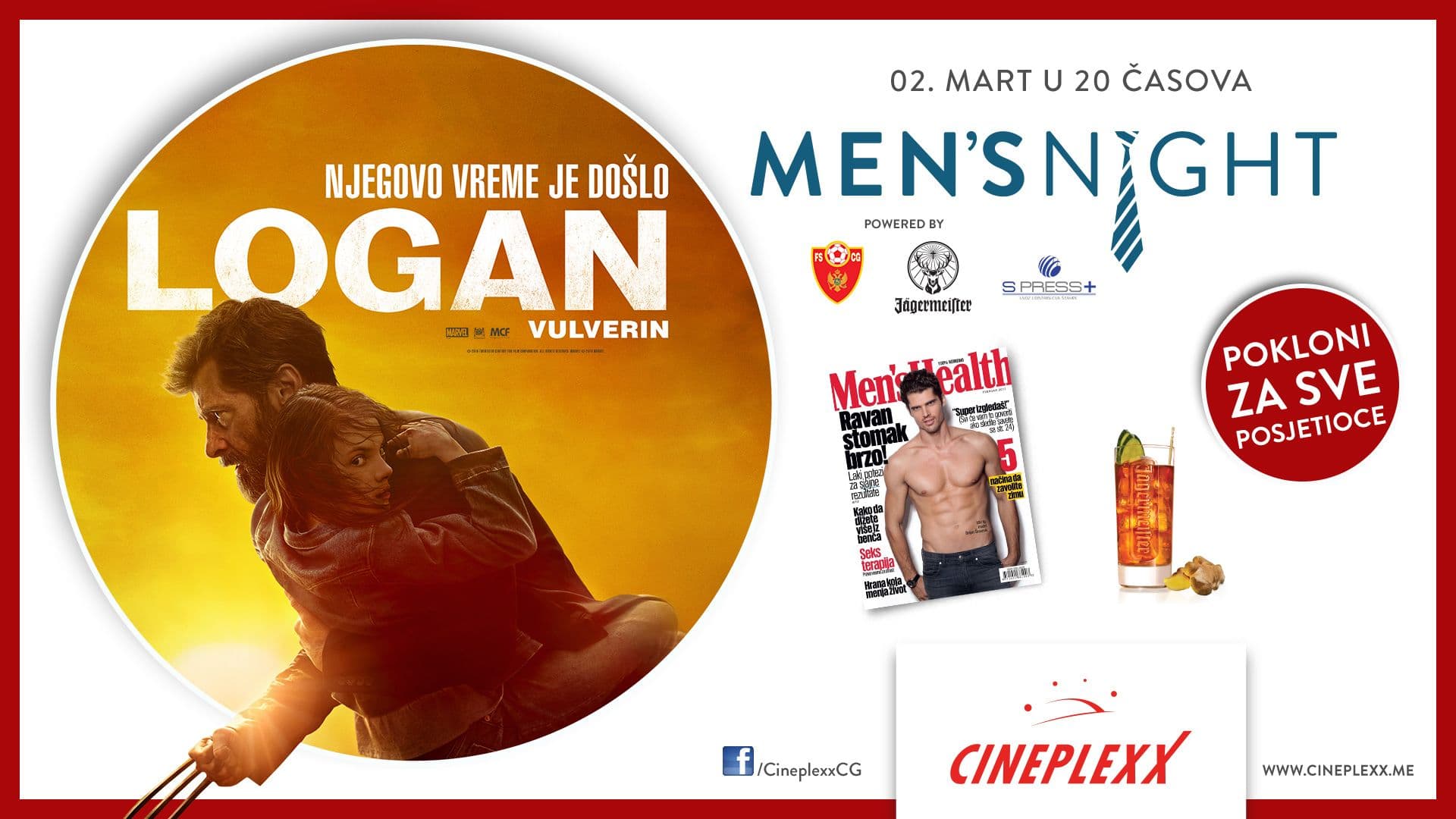 MEN'S NIGHT u CINEPLEXXU: Hju Džekmen posljednji put u ulozi Vulverina! MEN'S NIGHT u CINEPLEXXU: Hju Džekmen posljednji put u ulozi Vulverina!