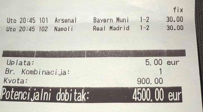 Dobitni tiketi sinoćnjeg kola LŠ: Od 800 do 4500 eura (Foto) Dobitni tiketi sinoćnjeg kola LŠ: Od 800 do 4500 eura (Foto)