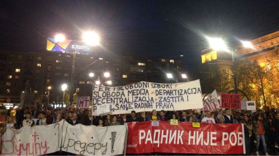 Deveti dan protesta u Srbiji: Studentima se pridružili radnici Deveti dan protesta u Srbiji: Studentima se pridružili radnici