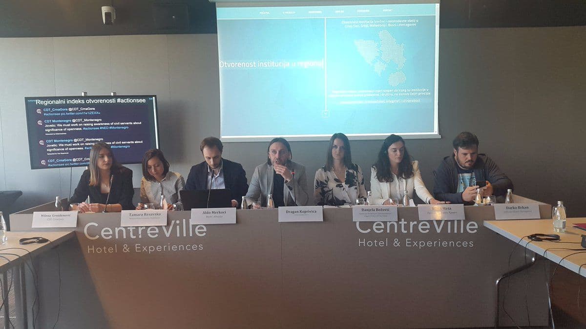 Otvorenost crnogorske Vlade najbolje rangirana u regionu Otvorenost crnogorske Vlade najbolje rangirana u regionu