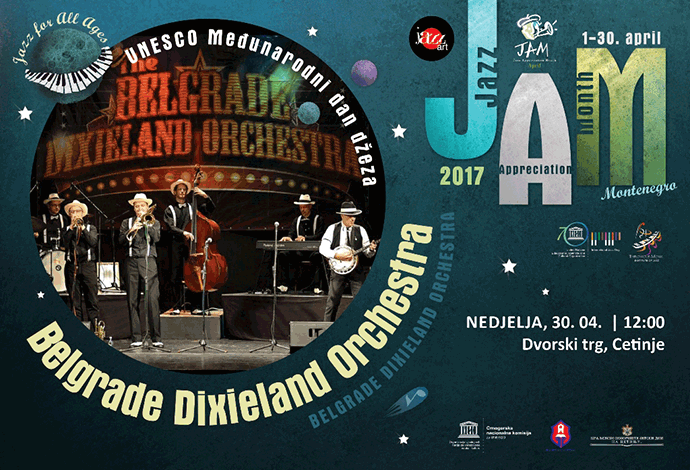 Međunarodni dan džeza: Beogradski diksilend orkestra sjutra na Cetinju Međunarodni dan džeza: Beogradski diksilend orkestra sjutra na Cetinju