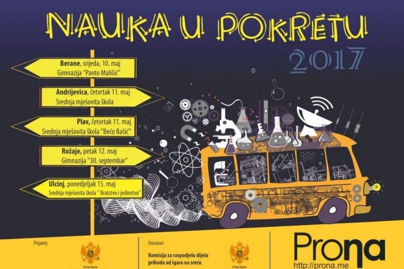 Putujući festival nauke u pet crnogorskih opština Putujući festival nauke u pet crnogorskih opština