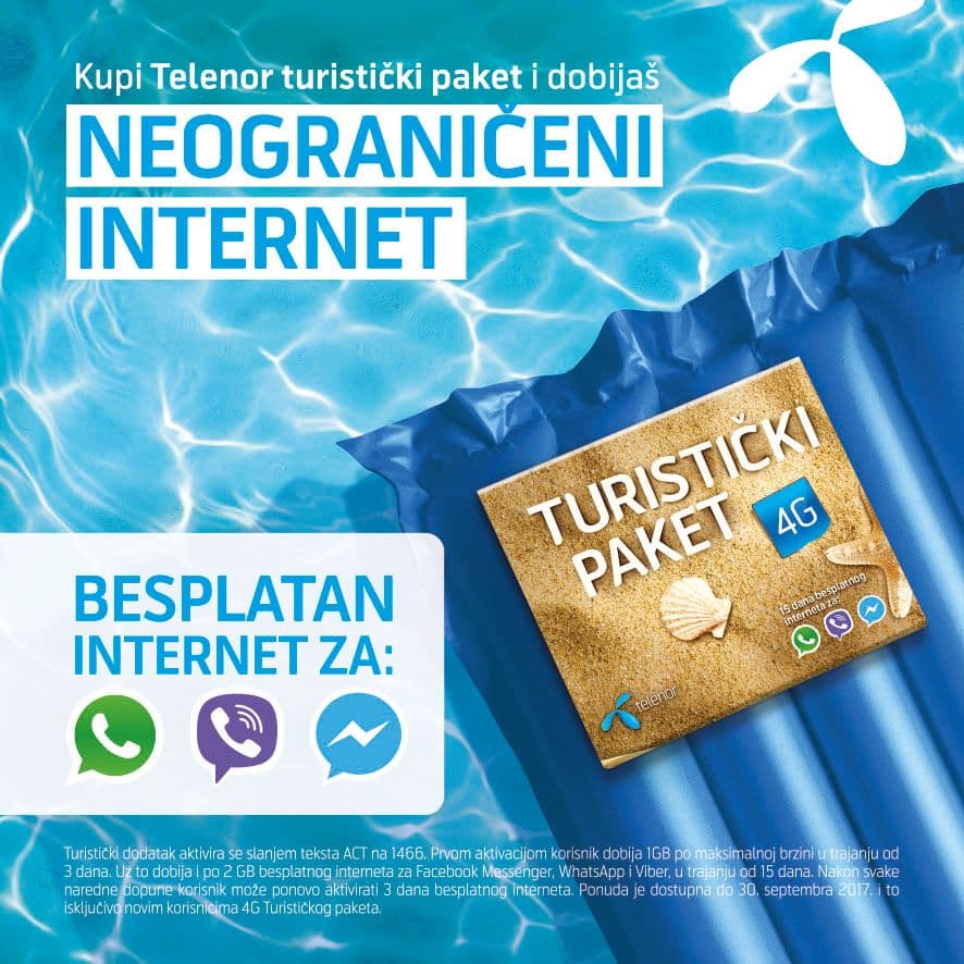 Više besplatne komunikacije uz turističke pakete! Više besplatne komunikacije uz turističke pakete!