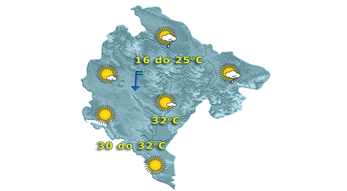 Evo kakvo nas vrijeme očekuje sjutra Evo kakvo nas vrijeme očekuje sjutra