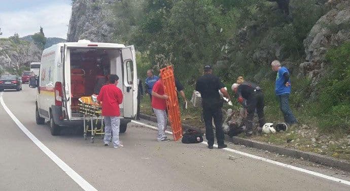 Put za Nikšić: Povrijeđen motociklista Put za Nikšić: Povrijeđen motociklista