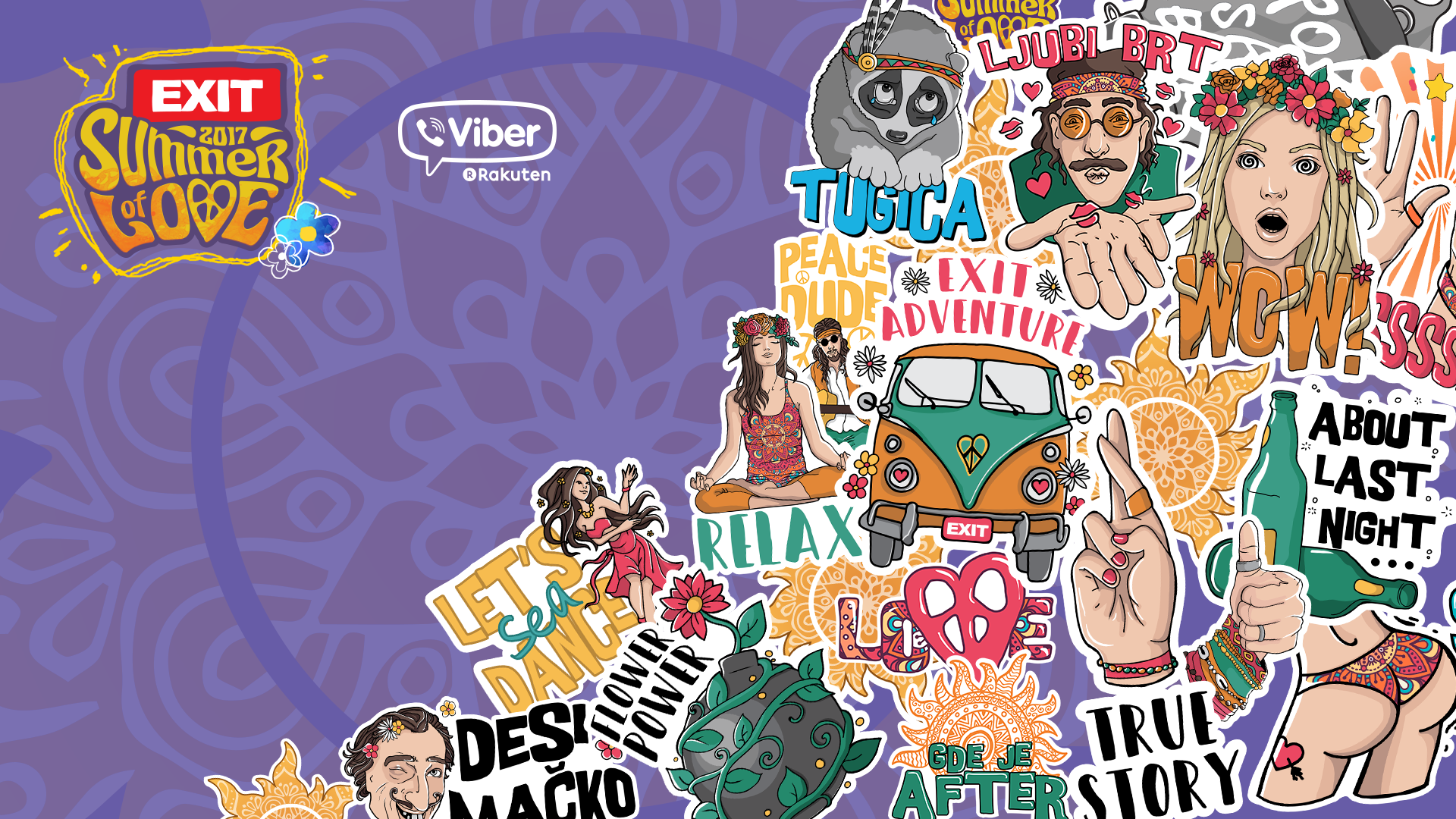 EXIT i Sea Dance obilježavaju 50 godina Ljeta ljubavi uz nove Viber stikere! EXIT i Sea Dance obilježavaju 50 godina Ljeta ljubavi uz nove Viber stikere!