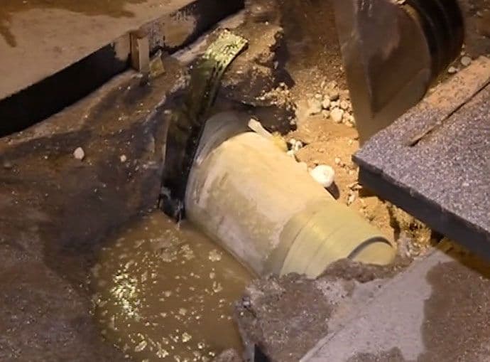 Sanirana cijev u Bečićima Sanirana cijev u Bečićima