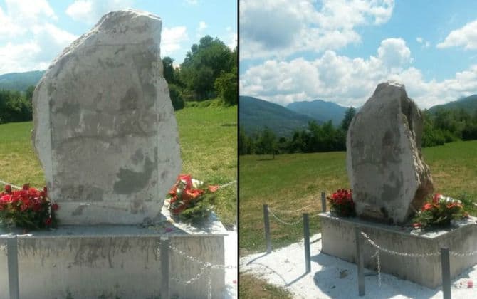 Uklonjen spomenik Račiću Uklonjen spomenik Račiću