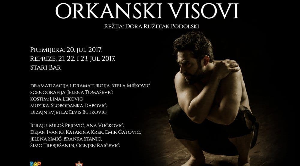 Premijera predstave "Orkanski visovi" večeras u Baru Premijera predstave "Orkanski visovi" večeras u Baru