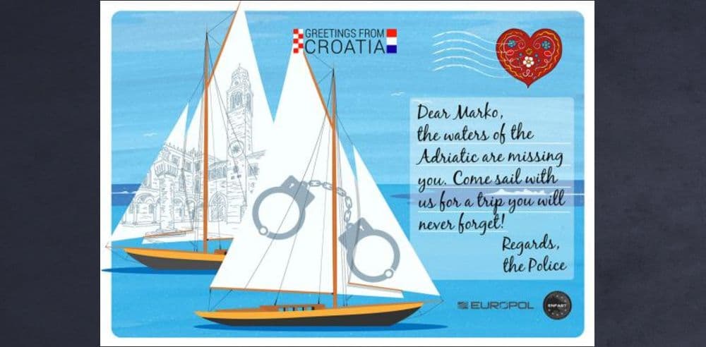 Europol bjeguncima šalje razglednice Europol bjeguncima šalje razglednice