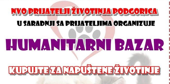 Za vikend humanitarni bazar za napuštene životinje Za vikend humanitarni bazar za napuštene životinje