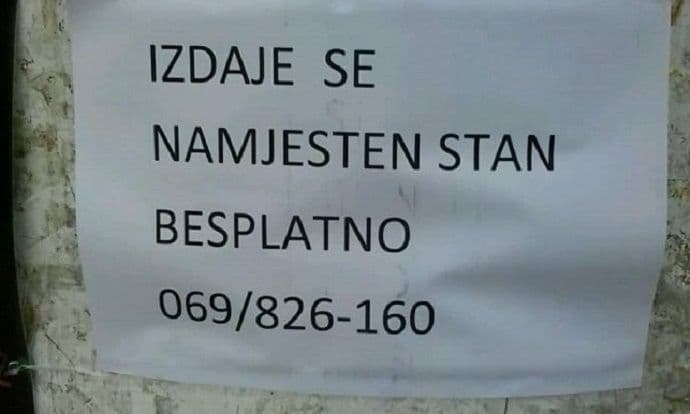 Bjelopoljac izdaje besplatno stan! Bjelopoljac izdaje besplatno stan!