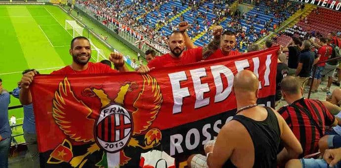 Trijumf Milana protiv Kaljarija, podrška sa tribina od navijača FRM iz Crne Gore! Trijumf Milana protiv Kaljarija, podrška sa tribina od navijača FRM iz Crne Gore!