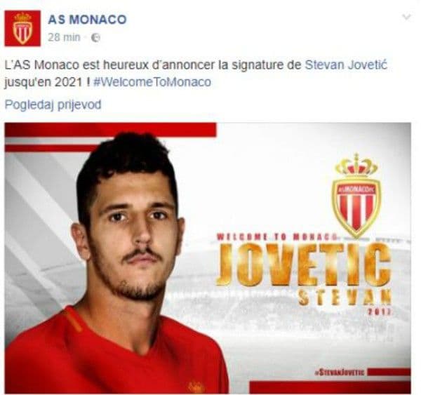 Monako i zvanično predstavio Jovetića: Ovo je sjajan klub Monako i zvanično predstavio Jovetića: Ovo je sjajan klub