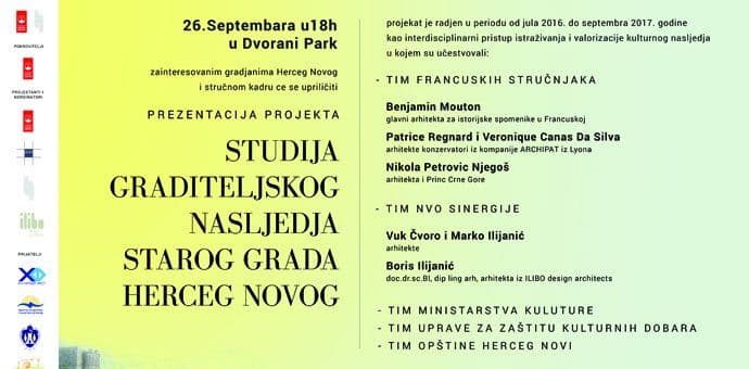 Danas prezentacija Studije graditeljskog nasljeđa starog grada Herceg Novog Danas prezentacija Studije graditeljskog nasljeđa starog grada Herceg Novog