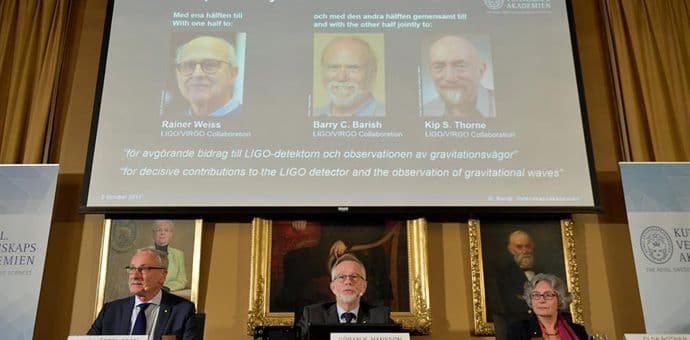Nobelova nagrada za fiziku za rad na gravitacionim talasima Nobelova nagrada za fiziku za rad na gravitacionim talasima