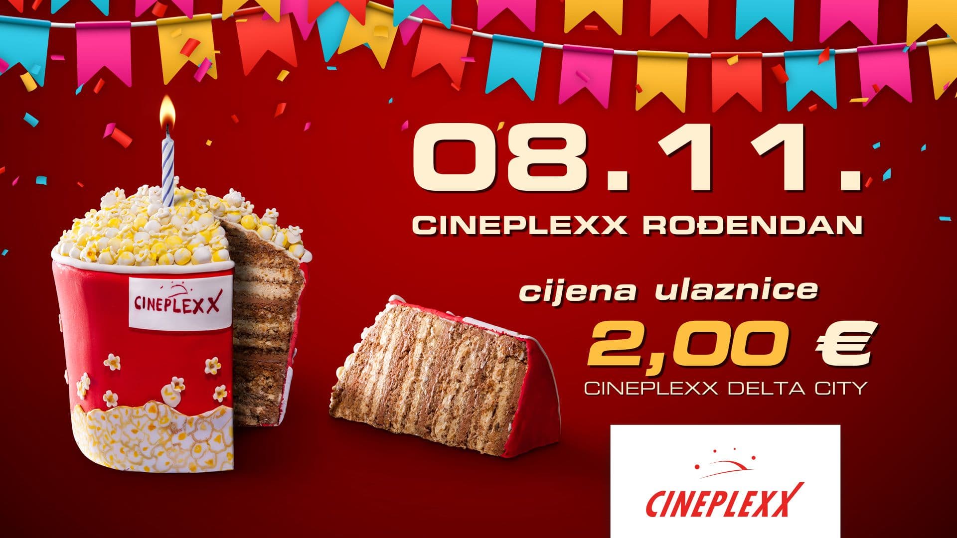 Cineplexx slavi 6. rođendan, ulaznice po cijeni od dva eura! Cineplexx slavi 6. rođendan, ulaznice po cijeni od dva eura!