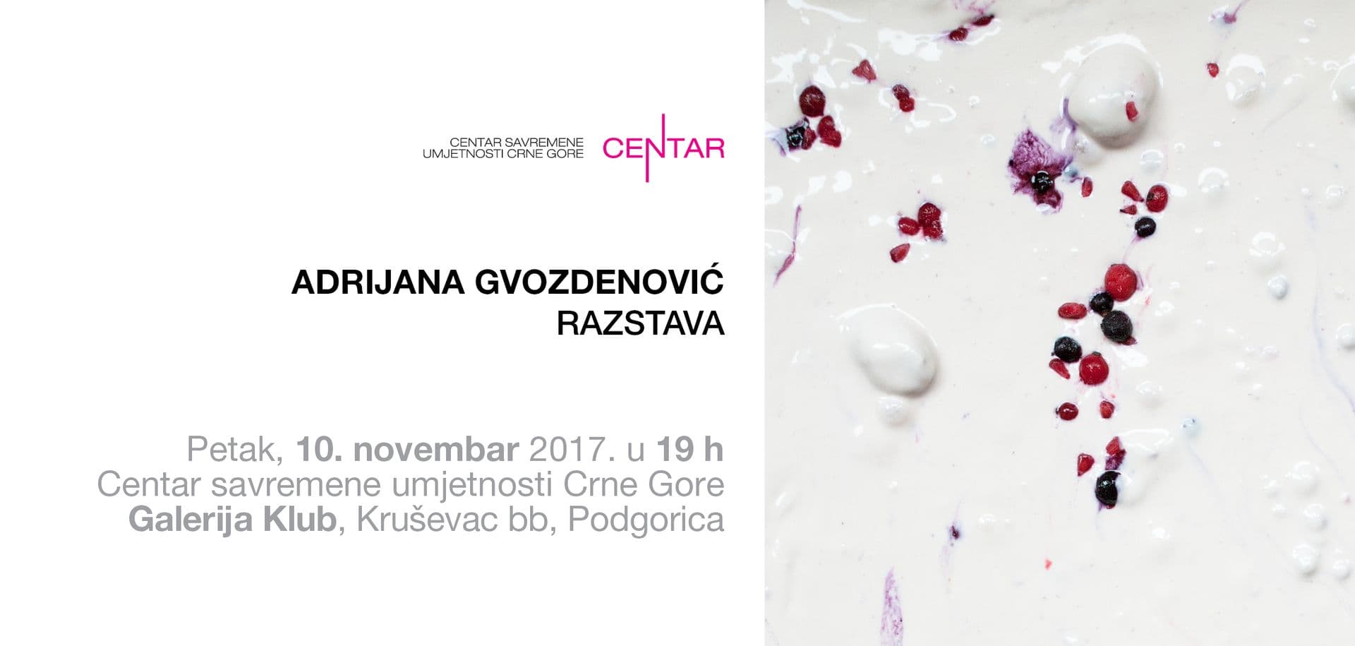 „Razstava“ Adrijane Gvozdenović u galeriji „Klub“ „Razstava“ Adrijane Gvozdenović u galeriji „Klub“