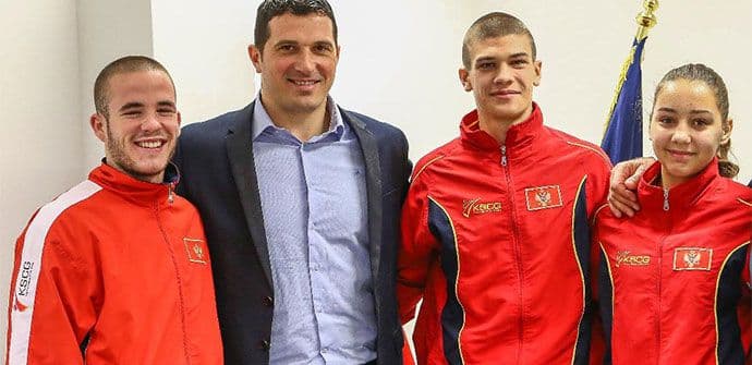 Bošković, Jovanović i Hodžić na prijemu kod Janovića Bošković, Jovanović i Hodžić na prijemu kod Janovića