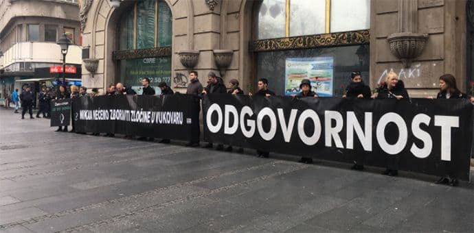 U centru Beograda obilježena godišnjica pada Vukovara U centru Beograda obilježena godišnjica pada Vukovara