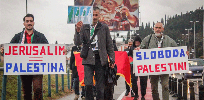 Protest zbog Jerusalima u Podgorici Protest zbog Jerusalima u Podgorici
