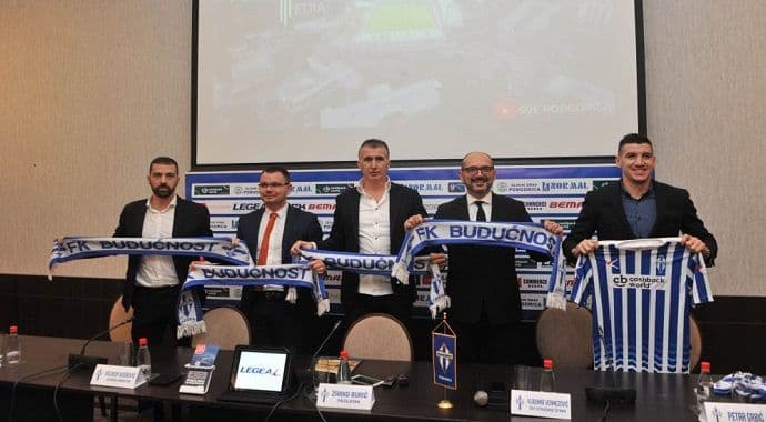 Predstavljeni Risto Lakić, Vladimir Vermezović i Petar Grbić Predstavljeni Risto Lakić, Vladimir Vermezović i Petar Grbić