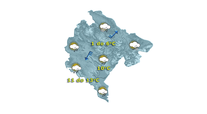 Povremeno kiša, na sjeveru snijeg Povremeno kiša, na sjeveru snijeg