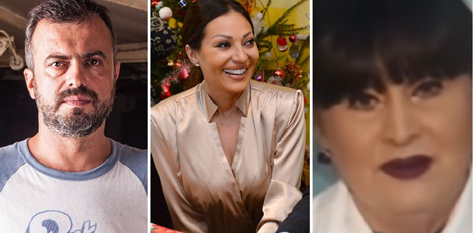 Sergej, Ceca i Nada Macura ispred Šešelja i Čede Jovanovića Sergej, Ceca i Nada Macura ispred Šešelja i Čede Jovanovića