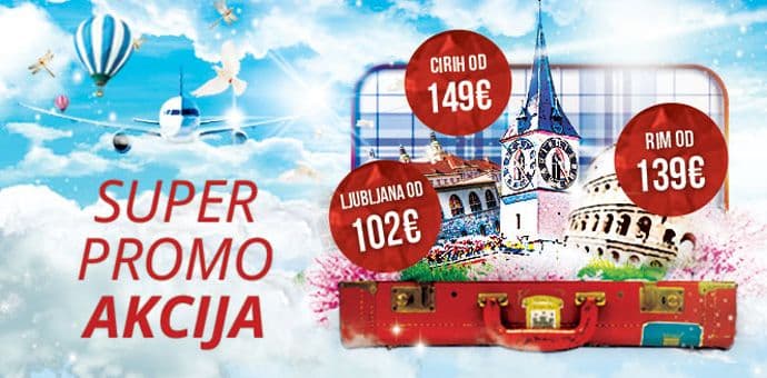 Super promo akcija Montenegro Airlinesa Super promo akcija Montenegro Airlinesa